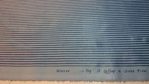 Baumwollchintz 140 cm breit Zoffany blau gestreift